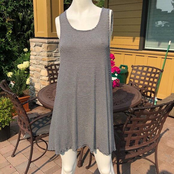 Poetry Striped Cover-Up Dress OS + Flip Flops Sz 9-10 - Picture 2 of 14
